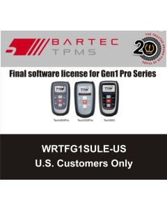Bartec TPMS Final Gen 1 Pro Series Software Update License - US Only [No Sensors]