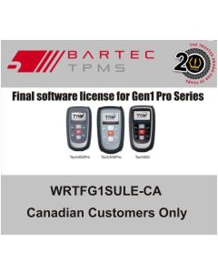 Bartec TPMS Final Gen 1 Pro Series SW Update - No Sensors Included [Canada Only]